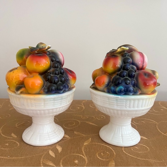 Vintage Capri by Arnart Colorful Fruit Ceramic Figurines 6” lovely MCM decor - Picture 8 of 9